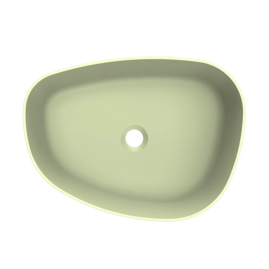 Arcqua Rocker Opbouw Waskom Organisch R 50x37 Mat Pastel Groen