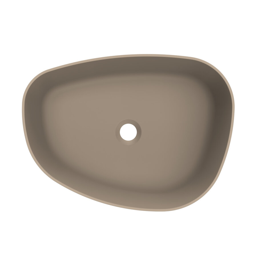 Arcqua Rocker Opbouw Waskom Organisch R 50x37 Mat Truffel