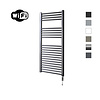 Sanicare Elektrische Radiator Sanicare HWV Met Wifi 111,8x45 cm Gunmetal 596W Met Thermostaat Chroom Rechtsonder