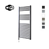 Sanicare Elektrische Radiator Sanicare HWV Met Wifi 111,8x45 cm Gunmetal 596W Met Thermostaat Chroom Linksonder