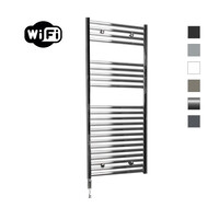 Elektrische Radiator Sanicare HWV Met Wifi 111,8x45 cm Chroom 435W Met Thermostaat Chroom Linksonder