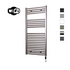 Sanicare Elektrische Radiator Sanicare HWV Met Wifi 111,8x45 cm Inox Look 596W Met Thermostaat Zwart Rechtsonder
