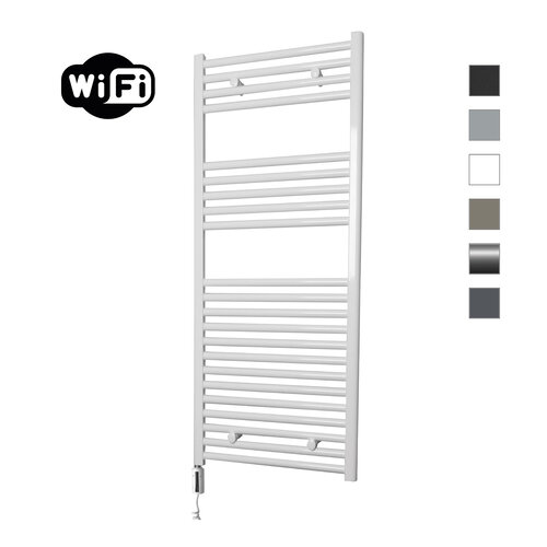 Elektrische Radiator Sanicare HWV Met Wifi 111,8x60 cm Wit 730W Met Thermostaat Wit Linksonder 