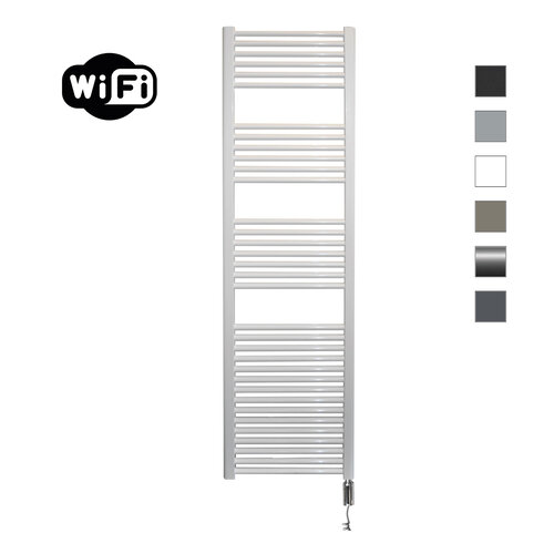 Elektrische Radiator Sanicare HWV Met Wifi 172x45 cm Wit 920W Met Thermostaat Chroom Rechtsonder 