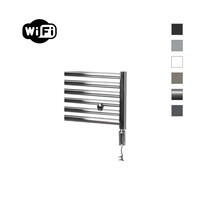 Elektrische Radiator Sanicare HWV Met Wifi 172x45 cm chroom 671W Met Thermostaat Chroom Rechtsonder