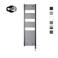 Elektrische Radiator Sanicare HWV Met Wifi 172x45 cm Gunmetal 920W Met Thermostaat Zwart Rechtsonder