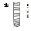 Sanicare Elektrische Radiator Sanicare HWV Met Wifi 172x45 cm Inox Look 920W Met Thermostaat Zwart Linksonder