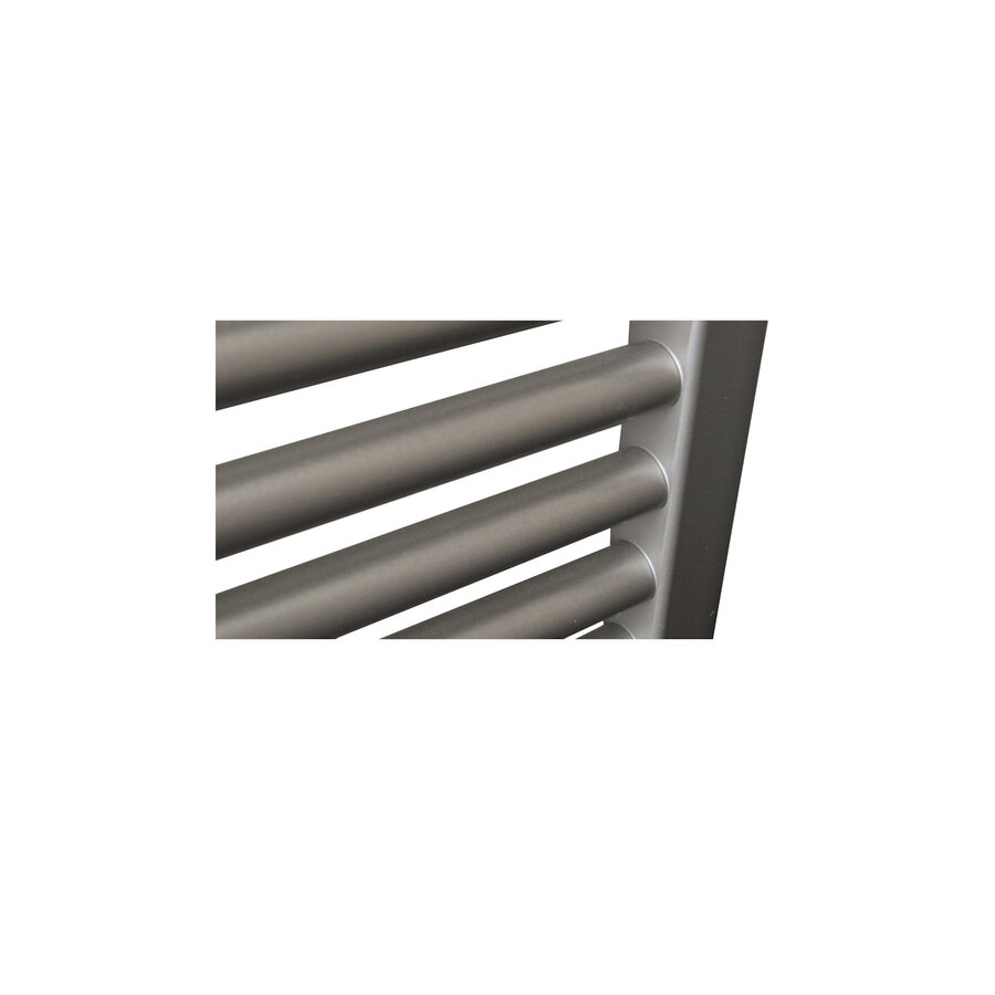 Elektrische Radiator Sanicare HWV Met Wifi 172x45 cm Inox Look 920W Met Thermostaat Zwart Linksonder