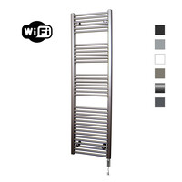 Elektrische Radiator Sanicare HWV Met Wifi 172x60 cm Inox Look 1127W Met Thermostaat Chroom Rechtsonder