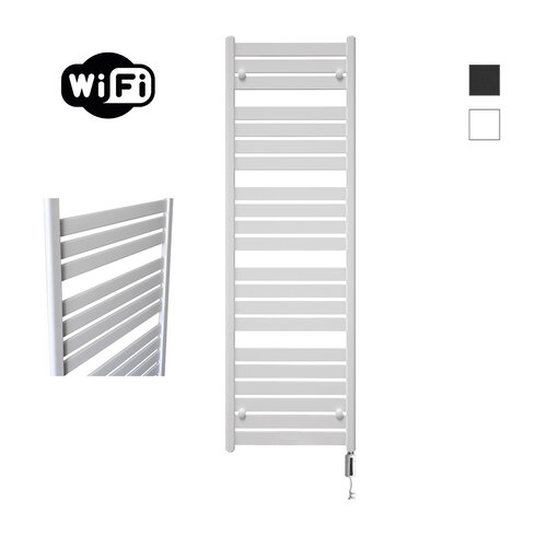 Elektrische Radiator Sanicare HWV - Moda Met Wifi 160x60 cm Mat Wit 1159W Met Thermostaat Wit Rechtsonder 