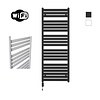 Sanicare Elektrische Radiator Sanicare HWV - Moda Met Wifi 160x60 cm Mat Zwart 1159W Met Thermostaat Zwart Linksonder