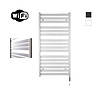 Sanicare Elektrische Radiator Sanicare HWV - Moda Met Wifi 120x60 cm Mat Wit 876W Met Thermostaat Wit Rechtsonder