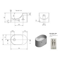 Waskom Zenon Guadiana 50x30 cm Glacier White