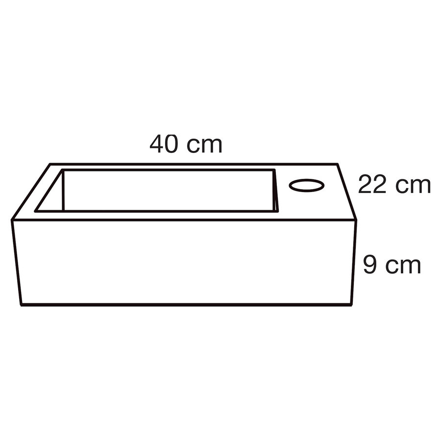 Fontein Differnz Hura I 40x22 cm Marmer Wit