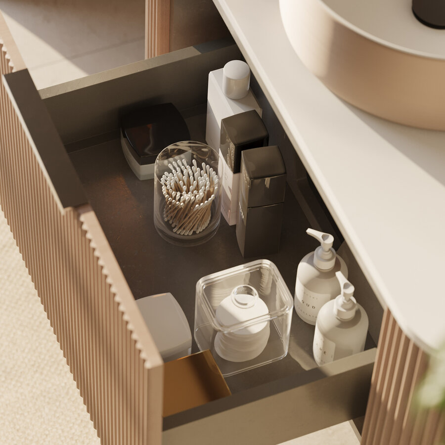 Meubelset Differnz Olle 90 cm Eiken/Wit