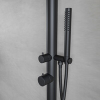 Buitendouche vrijstaand Fortifura Outdoor Original Met Handdouche Mat Zwart