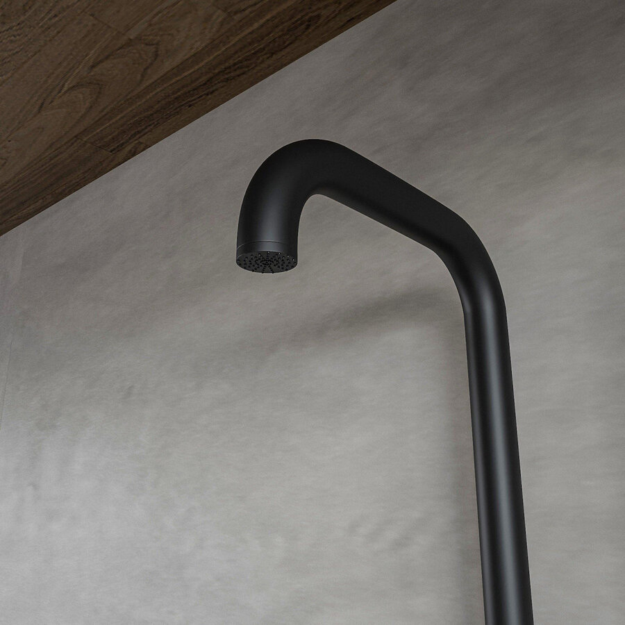 Buitendouche vrijstaand Fortifura Outdoor Original Met Handdouche Mat Zwart