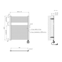 Elektrische Radiator BWS Lara 76.6x60 Cm Smart Wifi Gunmetal