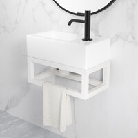 Frame Voor Fontein Wiesbaden Nick 39,5x15x21,5 cm Mat Wit