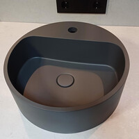 Opbouw Wastafel Sanimex Crystal Beton Halfrond Mat Grijs