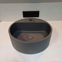 Opbouw Wastafel Sanimex Crystal Beton Halfrond Mat Grijs