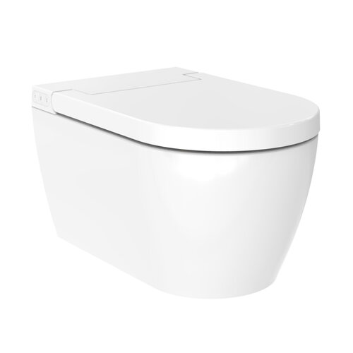 Douche WC RapoWash Basic 2.0 met Bidetspoeler en Afstandsbediening Wit 