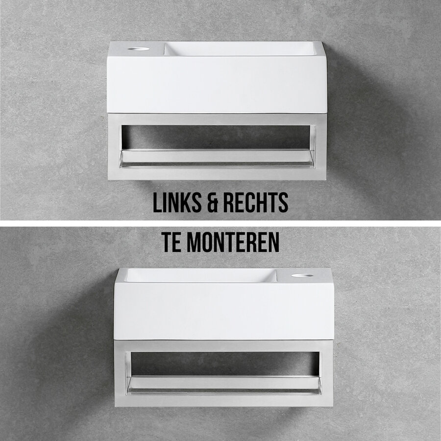 Fonteinset Best Design R-Line Chrome L&R Met Frame en Kraangat Chroom