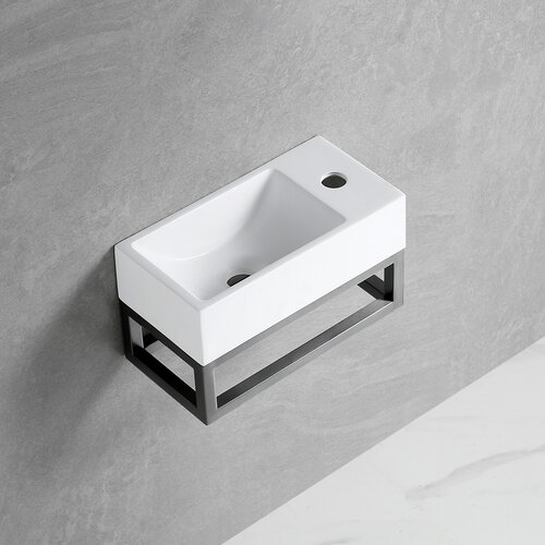 Fonteinset Best Design R-Line Moya L&R Met Frame en Kraangat Gunmetal 