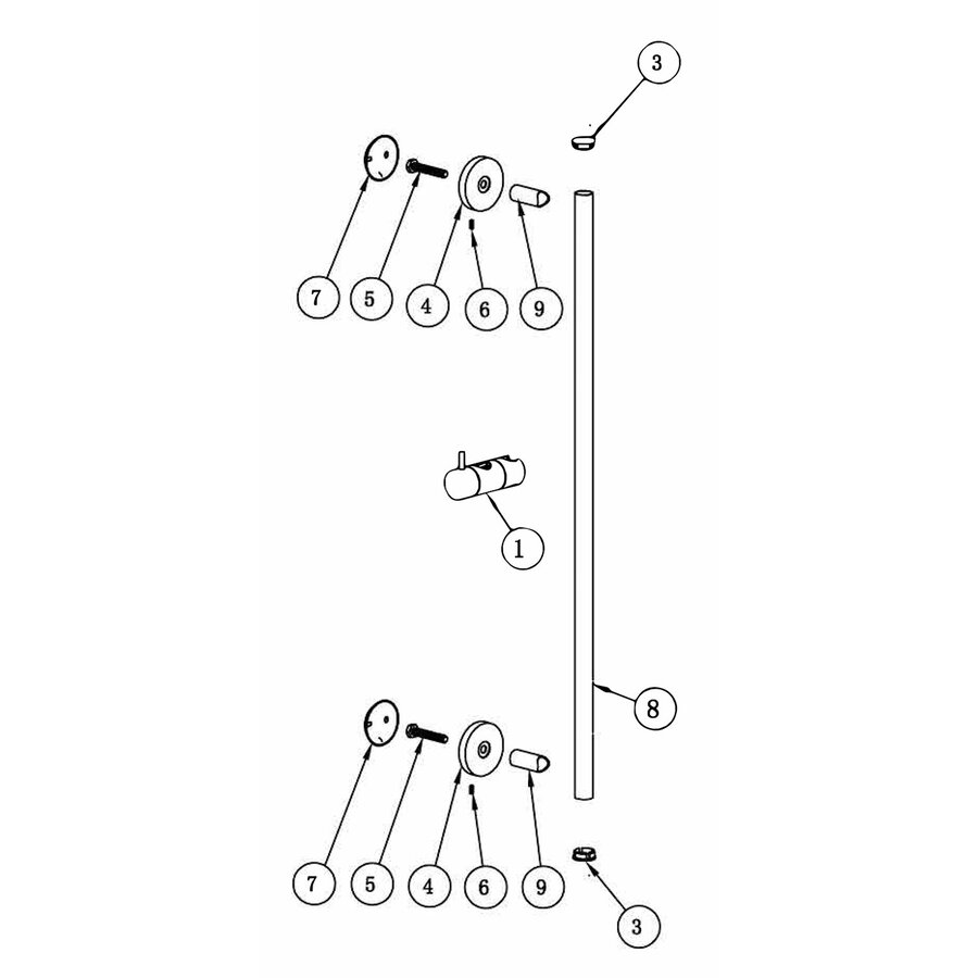 Glijstang BWS Moran 75 cm Geborsteld Brons Koper