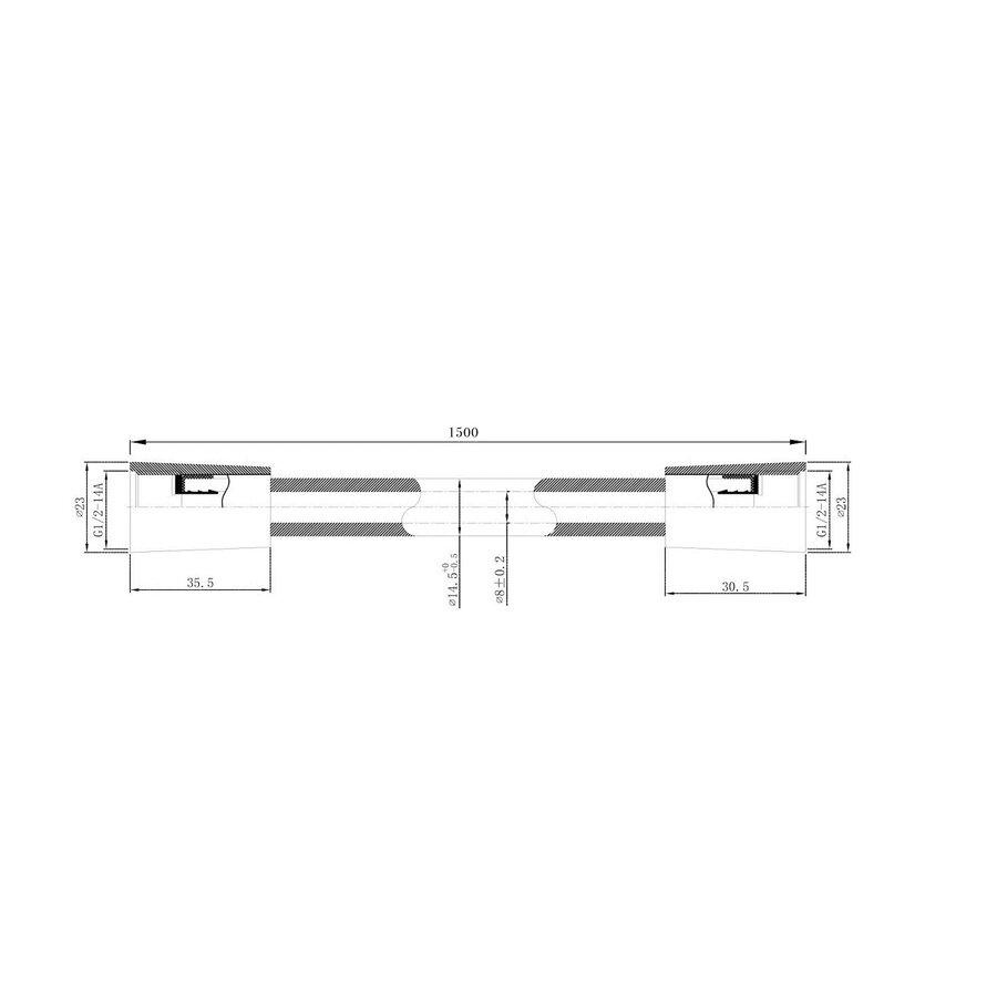 Doucheslang BWS Kunststof 150 cm Chroom