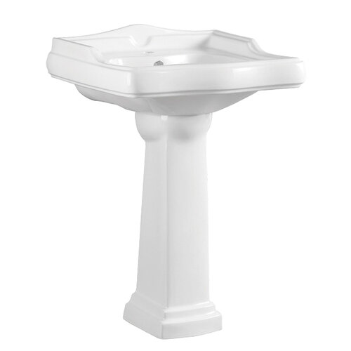 Wastafel Met Zuil Best Design Liberty London 61x52x89 cm Glans Wit 
