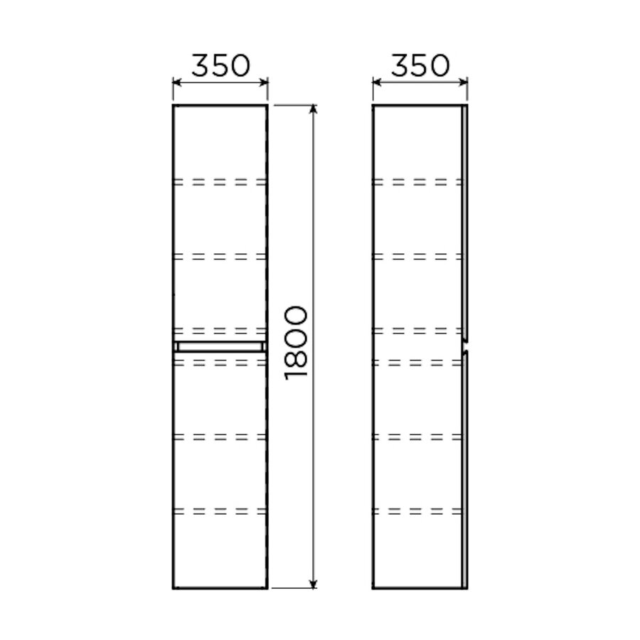 Hoge Kolomkast Clou InBe 180x35x35 Cm Grieks Eiken
