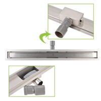 Douchegoot Flens BWS Met Uitneembaar Sifon 80 cm Mat Beige