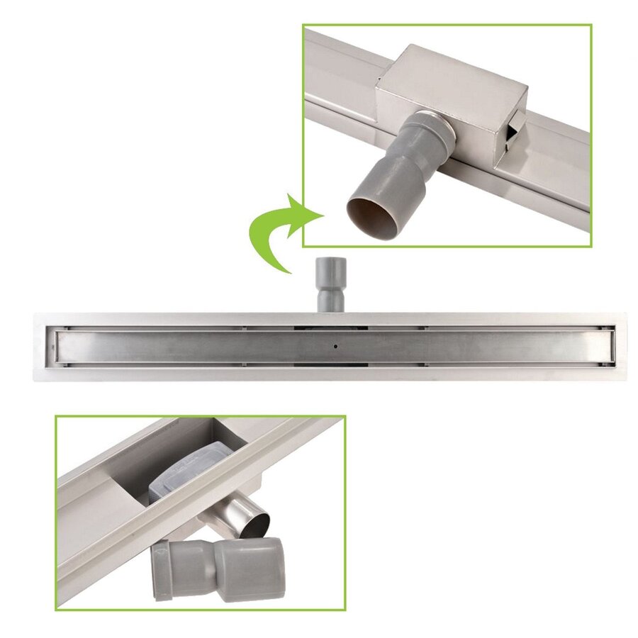 Douchegoot Flens BWS Met Uitneembaar Sifon 100 cm Mat Metallic Brown