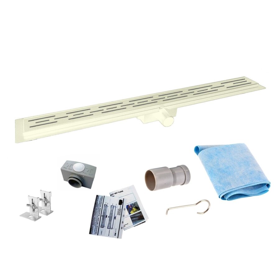 Douchegoot Flens BWS Met Uitneembaar Sifon 100 cm Mat Beige