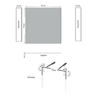 Spiegelkast Sanicare Qlassics 60 cm 1 Deur Hoogglans Wit Links