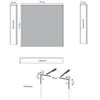 Spiegelkast Sanicare Qlassics 60 cm 1 Deur Truffel-Eiken Rechts