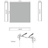 Spiegelkast Sanicare Qlassics 60 cm 1 Deur Grey-Wood Links