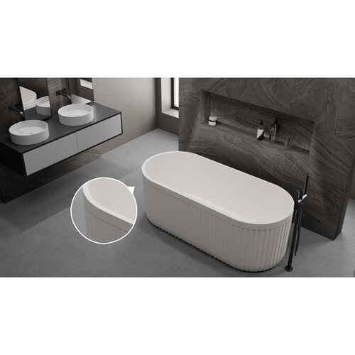 Ligbad Vrijstaand Ideavit Archtec Rock 170x75x60 cm Wit 