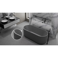 Ligbad Vrijstaand Ideavit Archtec Rock 170x75x60 cm Cement Grijs