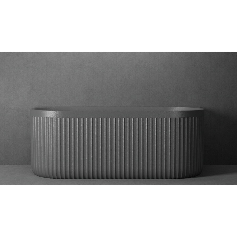 Ligbad Half Vrijstaand Ideavit Archtec Rock 170x80x63 cm Cement Grijs