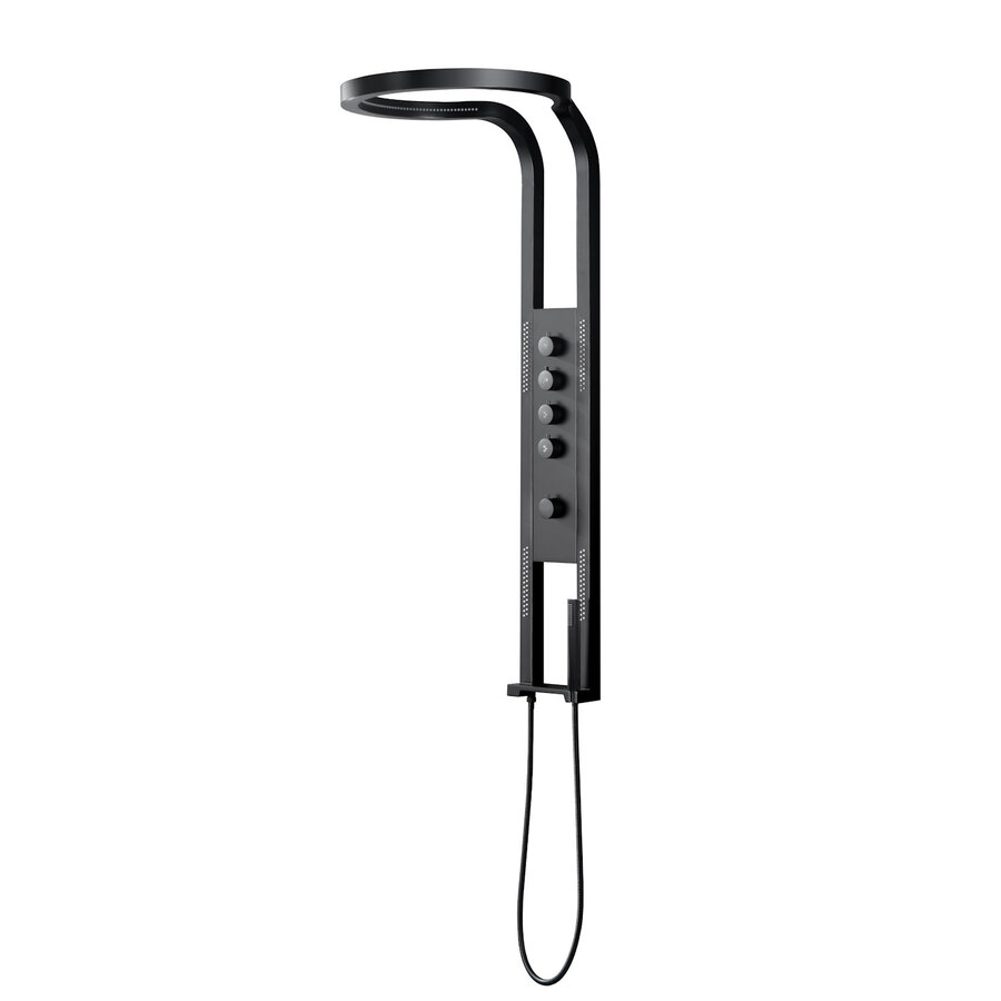 Douchepaneel Nero Future Best Design Met Massagejets en Handdouche Mat Zwart