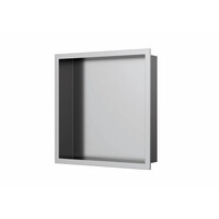 Inbouwnis Luca Sanitair 30x30x6,5cm RVS Geborsteld Nikkel