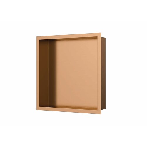 Inbouwnis Luca Sanitair 30x30x6,5cm RVS Geborsteld Koper PVD 