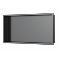 Inbouwnis Luca Sanitair 60x30x6,5cm RVS Gunmetal PVD