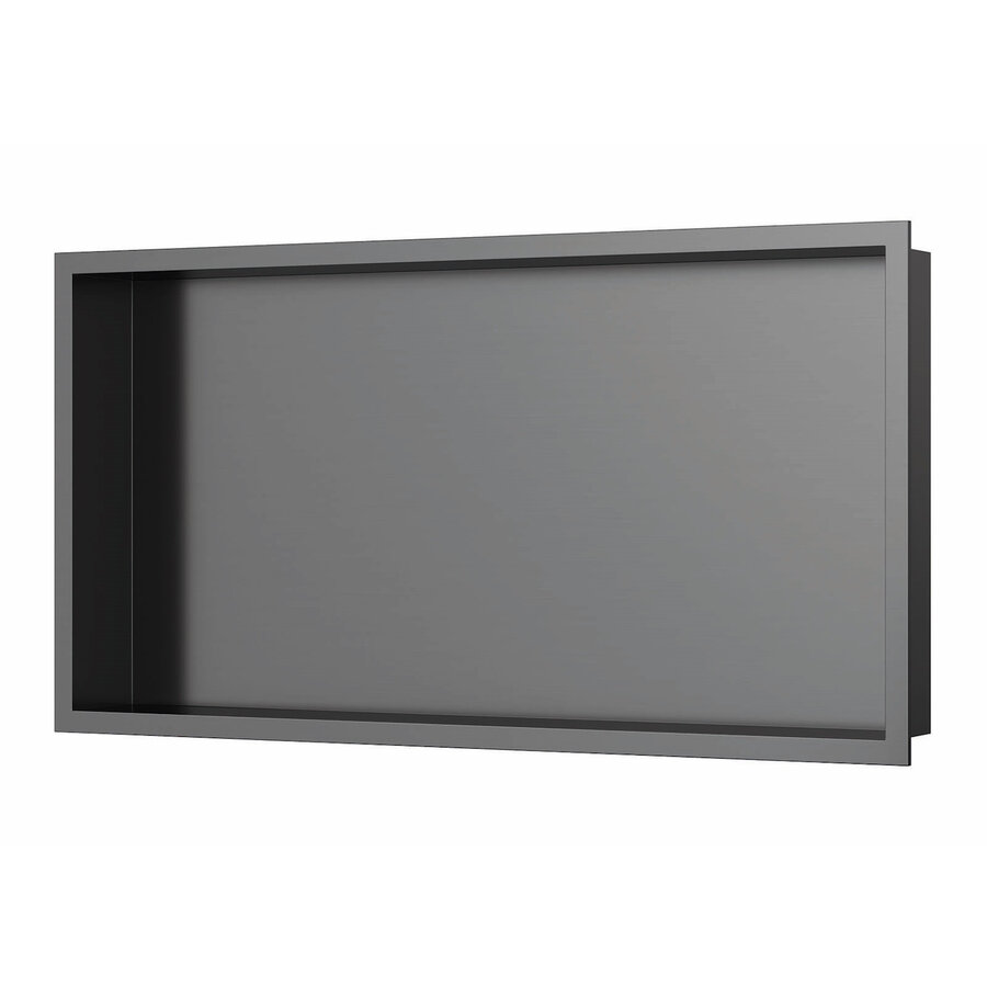Inbouwnis Luca Sanitair 60x30x6,5cm RVS Gunmetal PVD