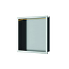 Luca Sanitair Inbouwnis Luca Sanitair 30x30x6,5cm RVS Geborsteld Nikkel + LED verlichting Geborsteld Nikkel