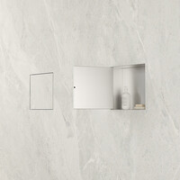 Inbouwnis Wiesbaden Demis 30x30x14cm Betegelbaar RVS