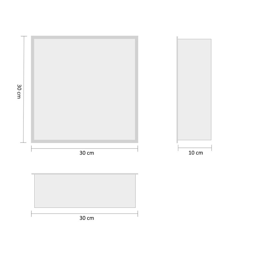 Inbouwnis Smedbo Sideline 30x30 cm Mat Zwart
