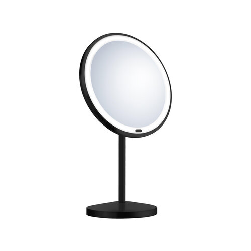 Vergrotingsspiegel Smedbo Beslagsboden Vrijstaand Mat Zwart 